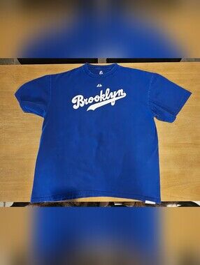 Majestic Brooklyn Dodgers Jackie Robinson #42 T-Shirt 3XL Blue MLB
